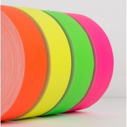 Banda adeziva fluorescenta pe suport textil 19 mm x 25 m